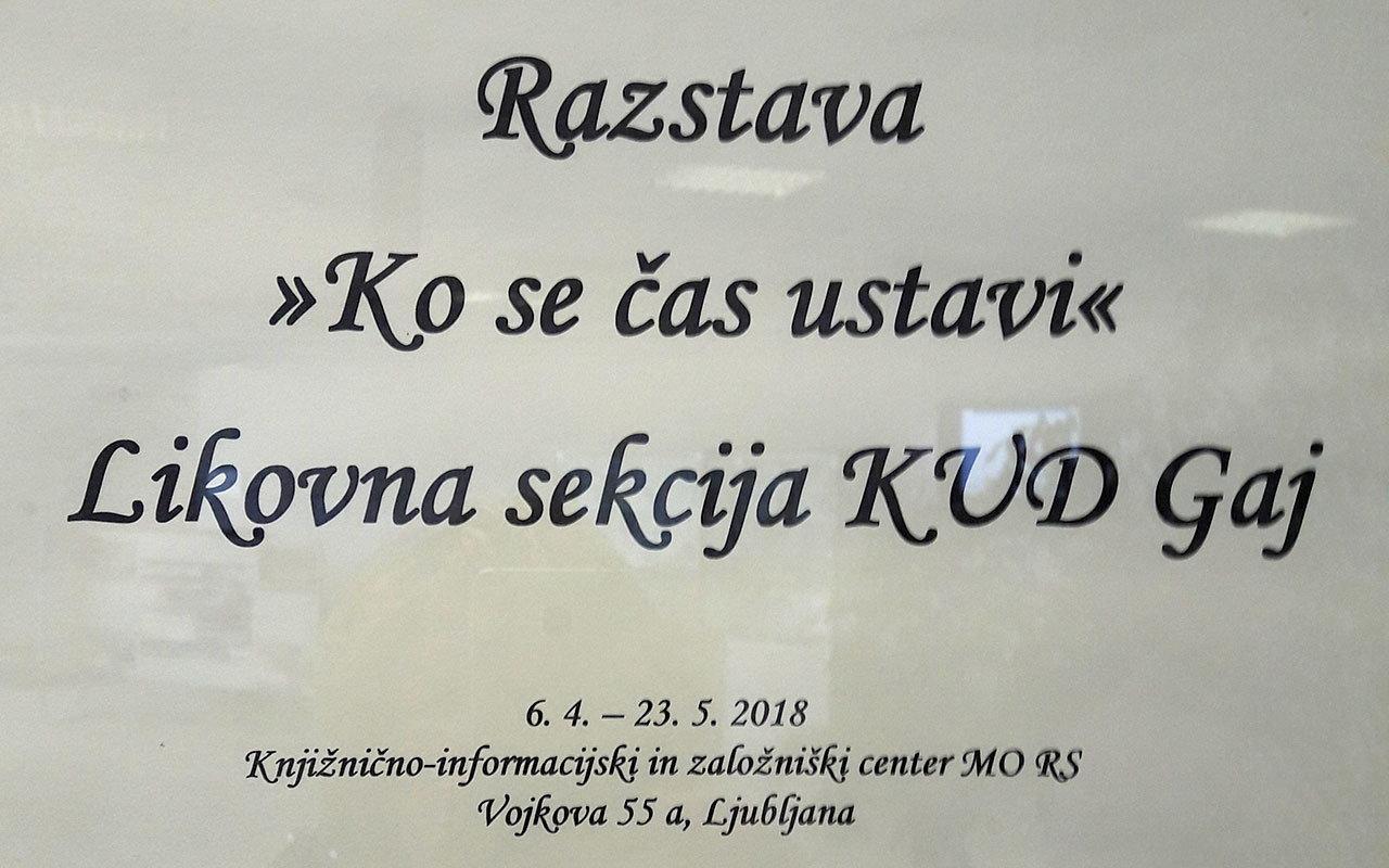 Razstava 'Ko se čas ustavi'